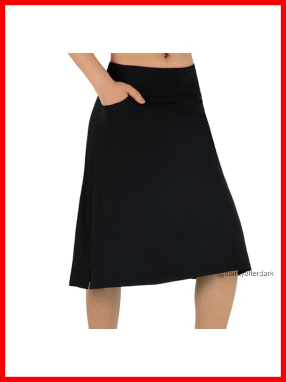 Women's Knee-Length A-Line Skorts with Pockets, Athletic Skirt Shorts